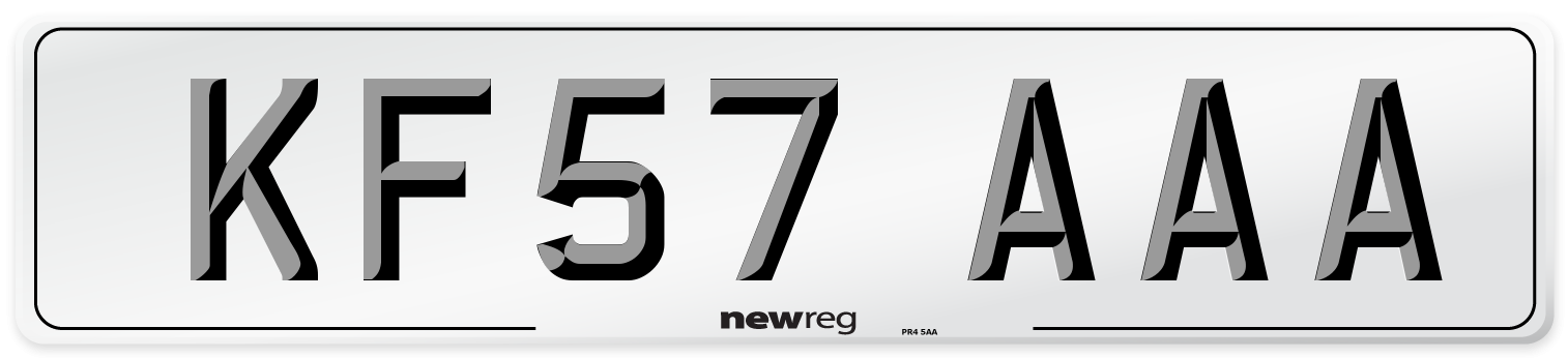KF57 AAA Number Plate from New Reg